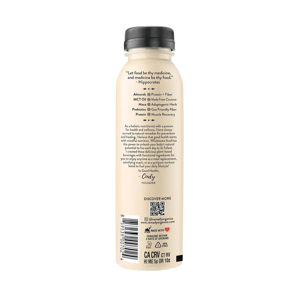 Remedy Organics Vanilla Dream Power 12-Pack | Plant Based MCT Oil Protein Shakes, Ready to Drink | USDA Organic, Vegan, Gluten Free, Dairy Free, Soy Free |12 Vanilla Dream Bottles