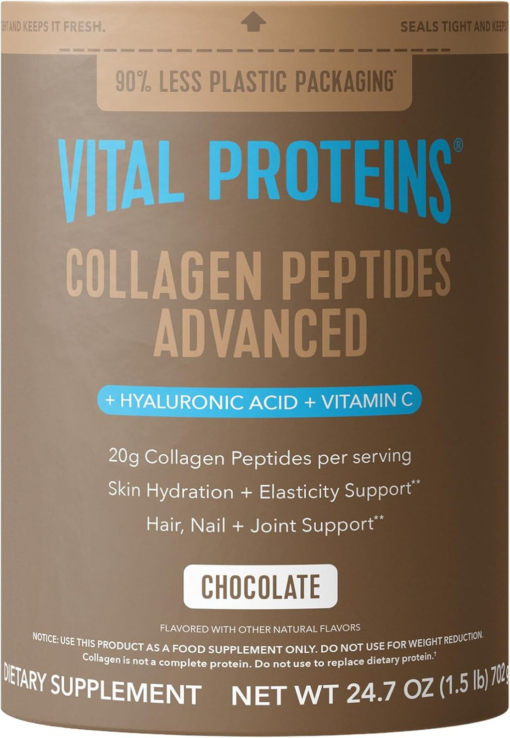 Vital Proteins Collagen Peptides Advanced, Chocolate, 24.7oz