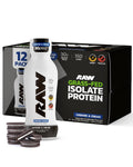 RAW Ready-to-Drink Protein Shake, Cookies & Cream - RTD Protein Drinks with Grass-Fed Whey Isolate for Post-Workout - Zero-Sugar & Gluten-Free Meal Replacement Drink & Breakfast Shake, 12 Fl Oz