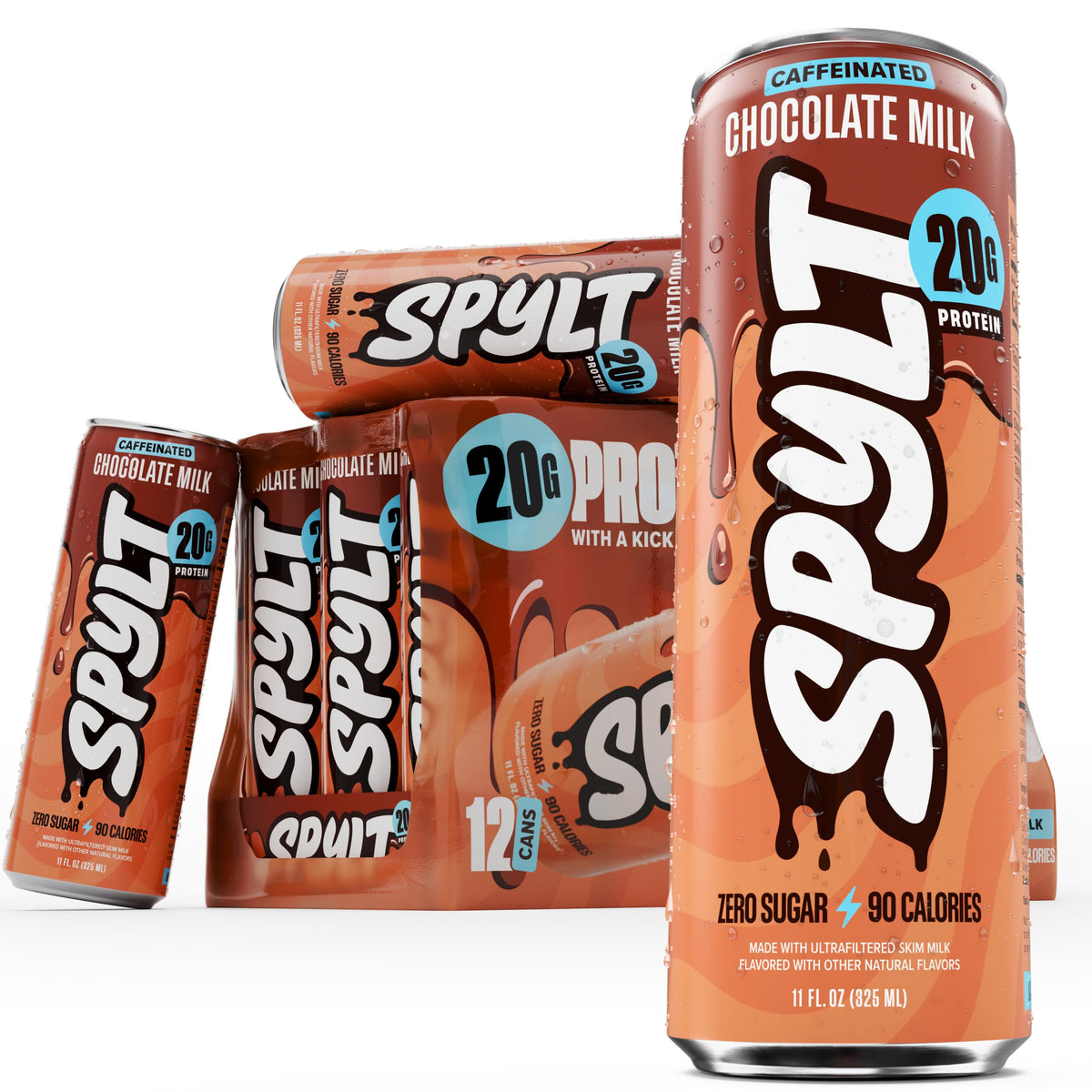 Spylt High Protein Milk Drink Variety Pack, 20g Protein, 60mg Caffeine