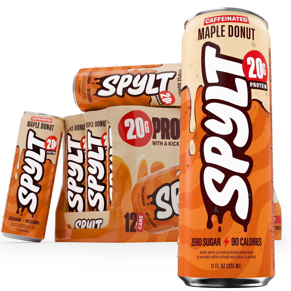 Spylt High Protein Milk Drink Variety Pack, 20g Protein, 60mg Caffeine